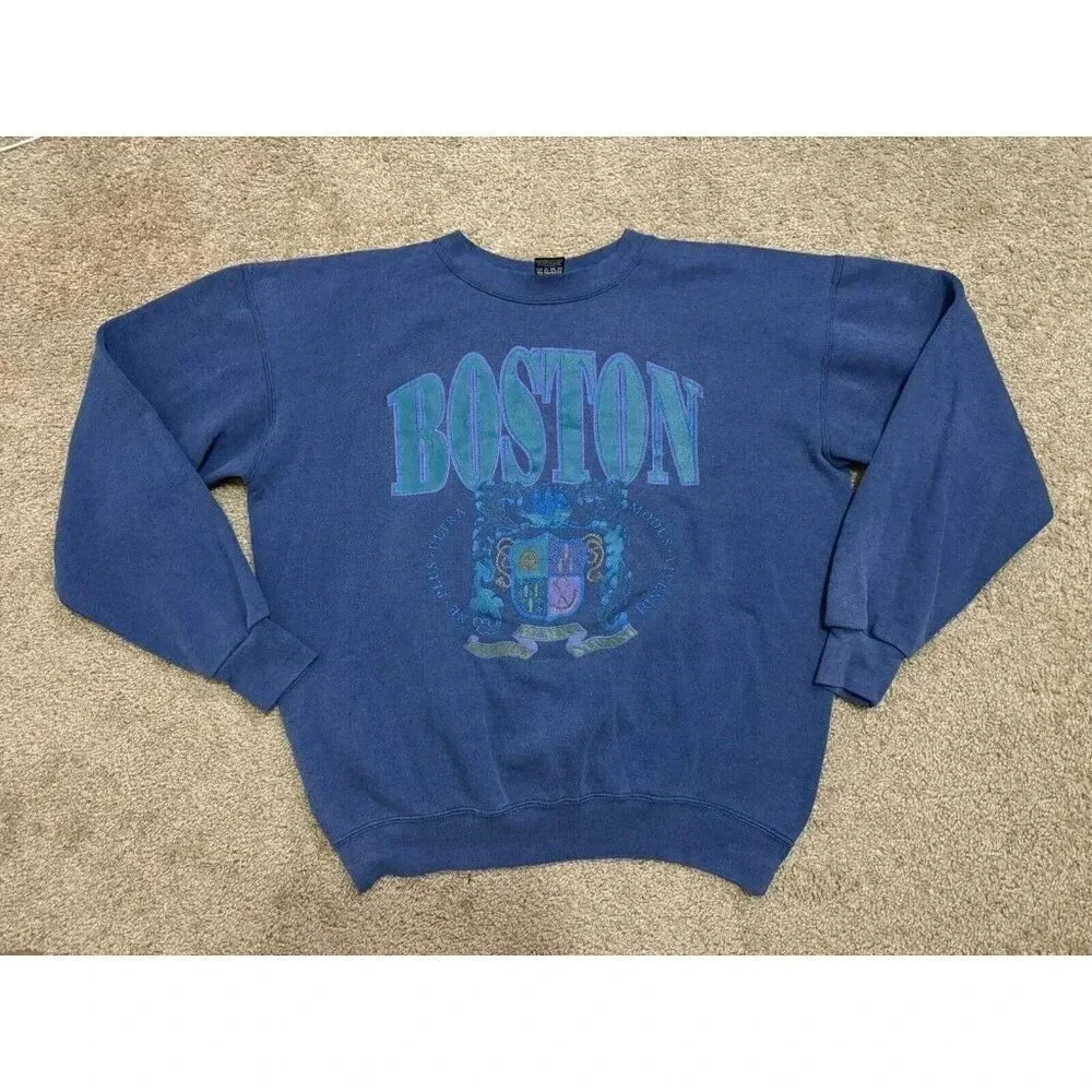 H.L. MILLER VINTGE BOSTON Bostoniensis MCMXC Alumni 1990 Crew Sweatshirt XL USA